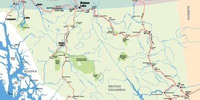 Térkép déli british columbia