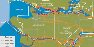 Térkép city north vancouver