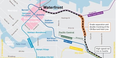 Térkép vízparti állomás vancouver