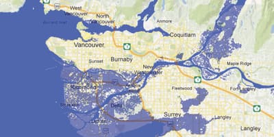 Térkép vancouver árvíz