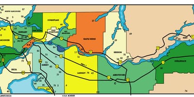 Térkép alsó anyaország british columbia