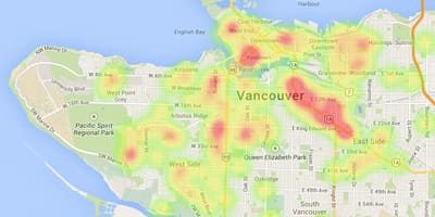 Térkép vancouver hő