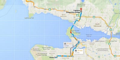 Térkép vancouver hidak