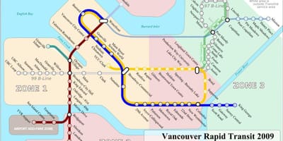 Közlekedési térkép vancouver