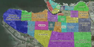 Térkép vancouver, valamint a környező területeken