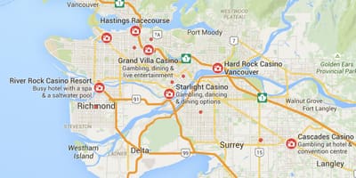 Térkép vancouver kaszinók