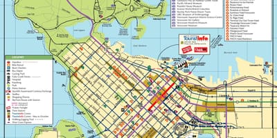 Downtown vancouver térkép látnivalók
