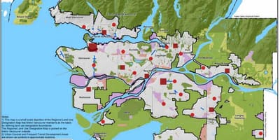 Nagyobb vancouver regionális kerületi térkép