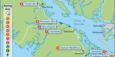 Térkép vancouver-sziget golfpályák