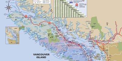 Vancouver-sziget autópálya térkép