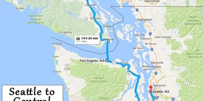Vancouver-sziget térkép távolságok