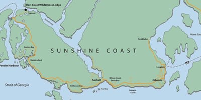 West coast vancouver-sziget térkép